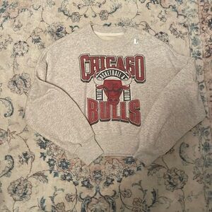 chicago bulls abercrombie cropped sunday crew nwot